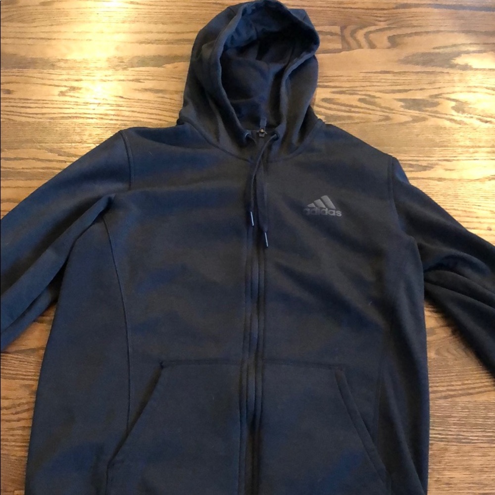 Black zip up adidas jacket